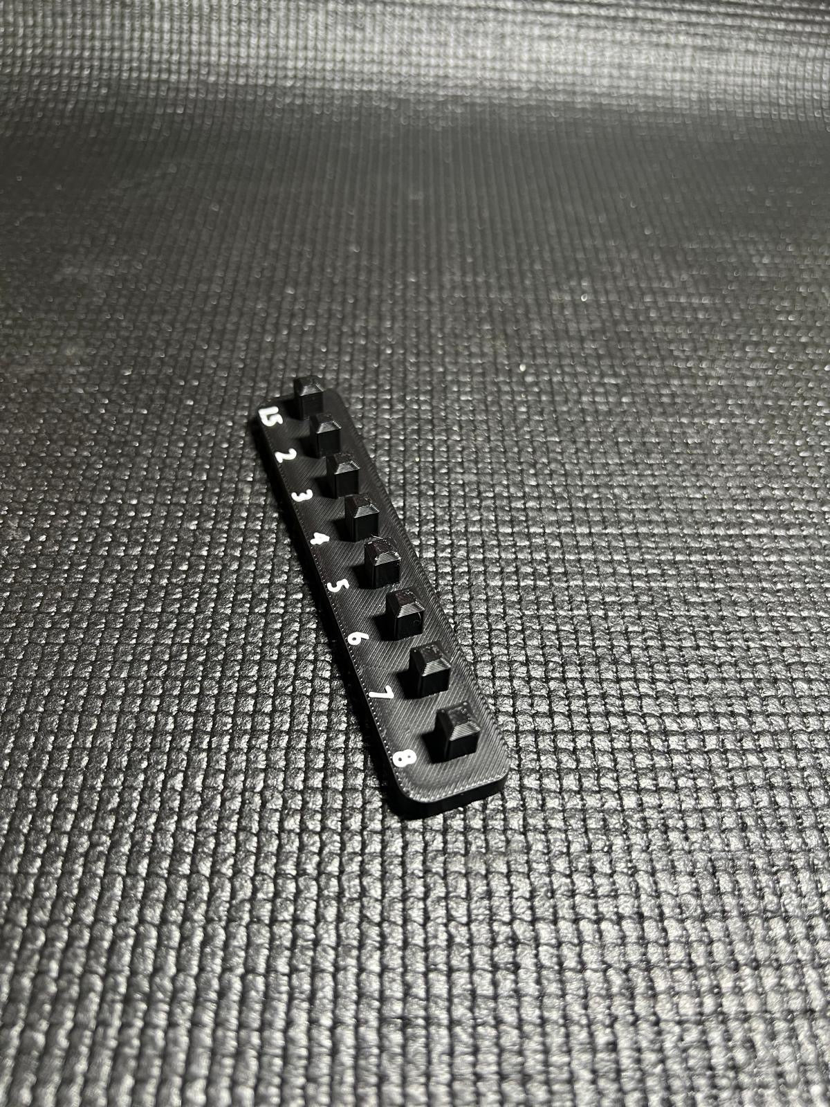 1/4" Hex Bit Socket Set Holder With Numbers