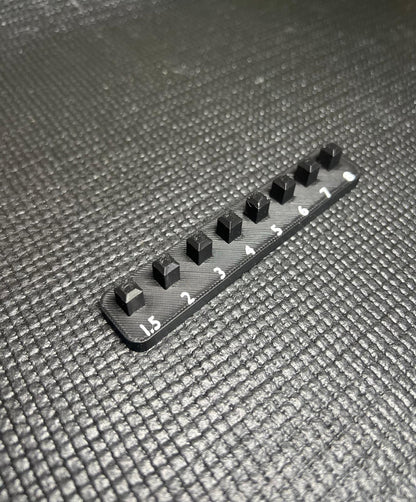 1/4" Hex Bit Socket Set Holder With Numbers