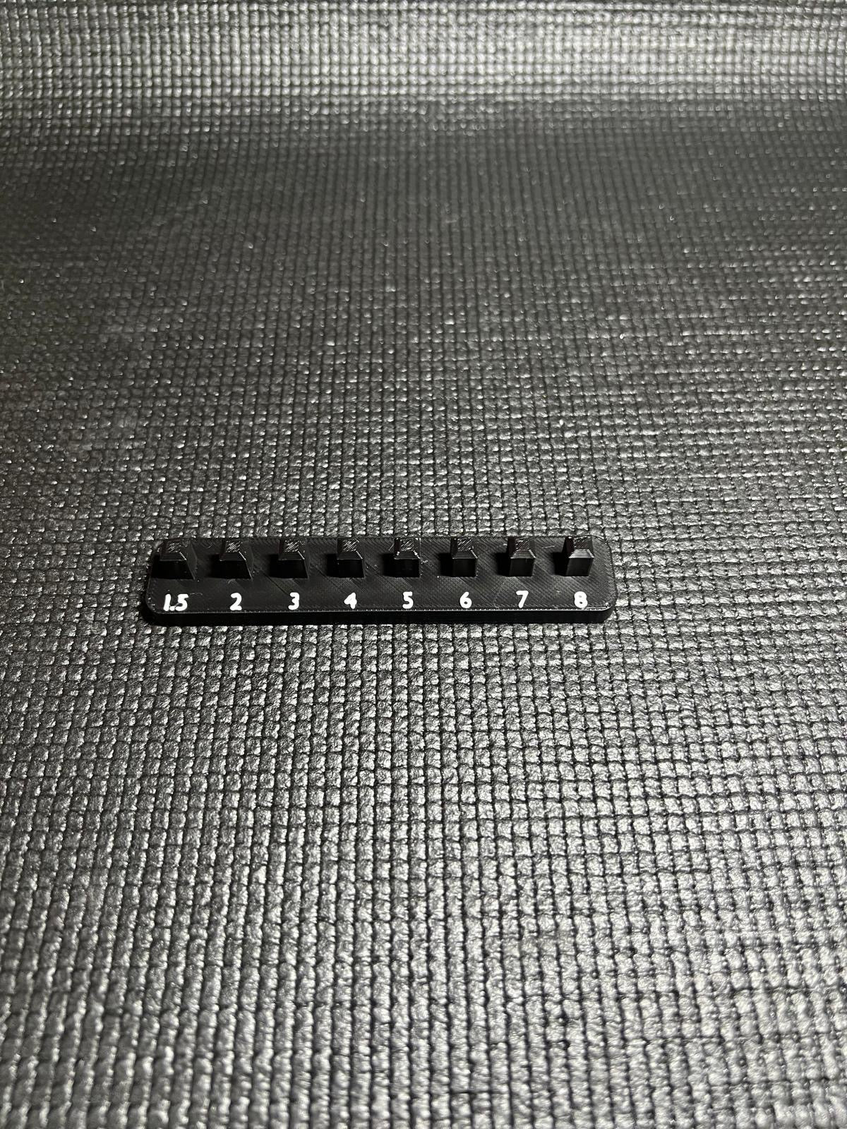 1/4" Hex Bit Socket Set Holder With Numbers