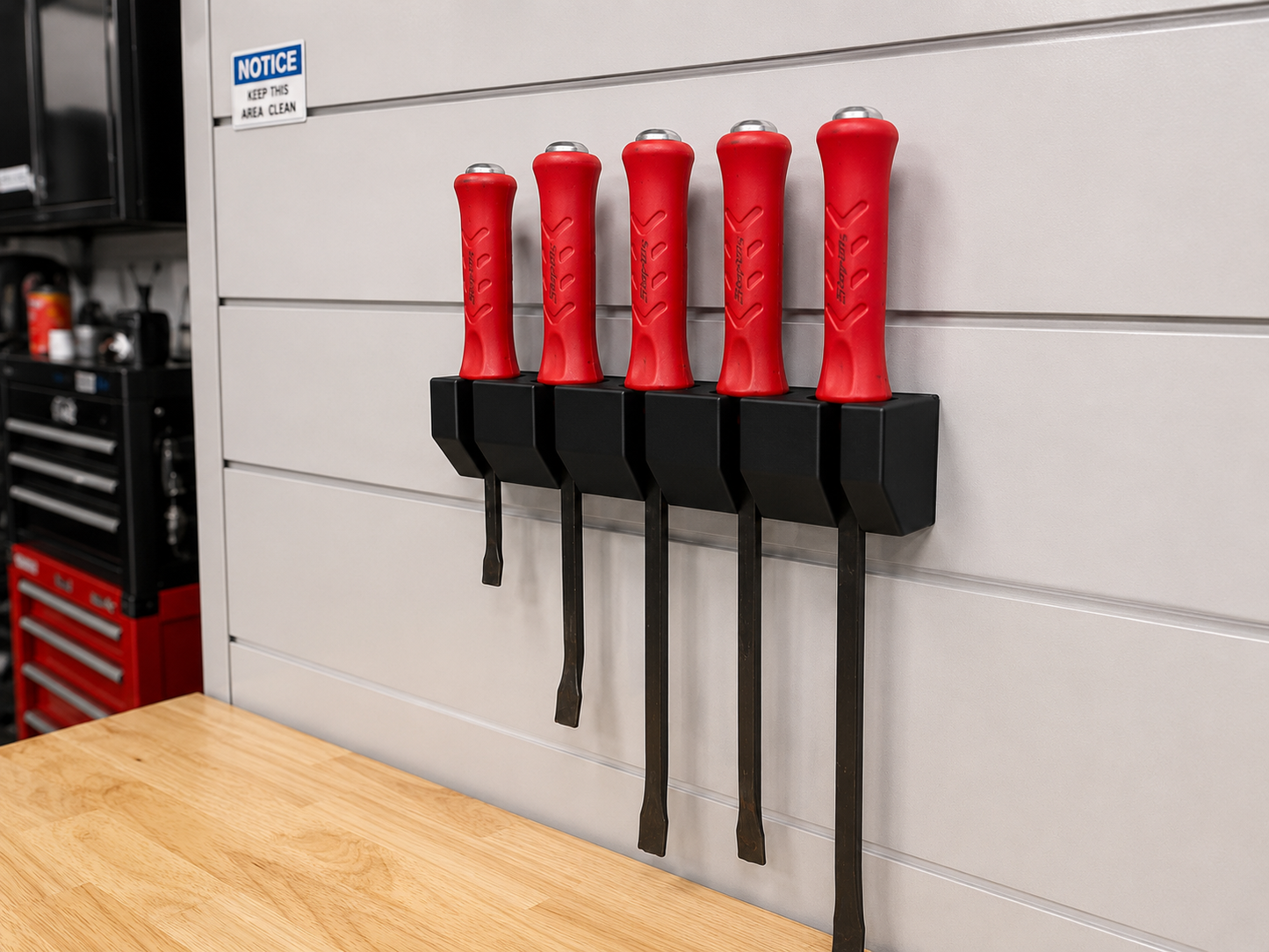 Magnetic Snap On Pry Bar Holder (Holds 5)