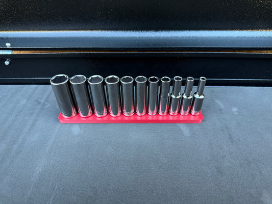 Halfords Advanced 1/4" Deep Socket Holder (Holds 11)