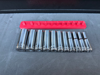 Halfords Advanced 1/4" Deep Socket Holder (Holds 11)
