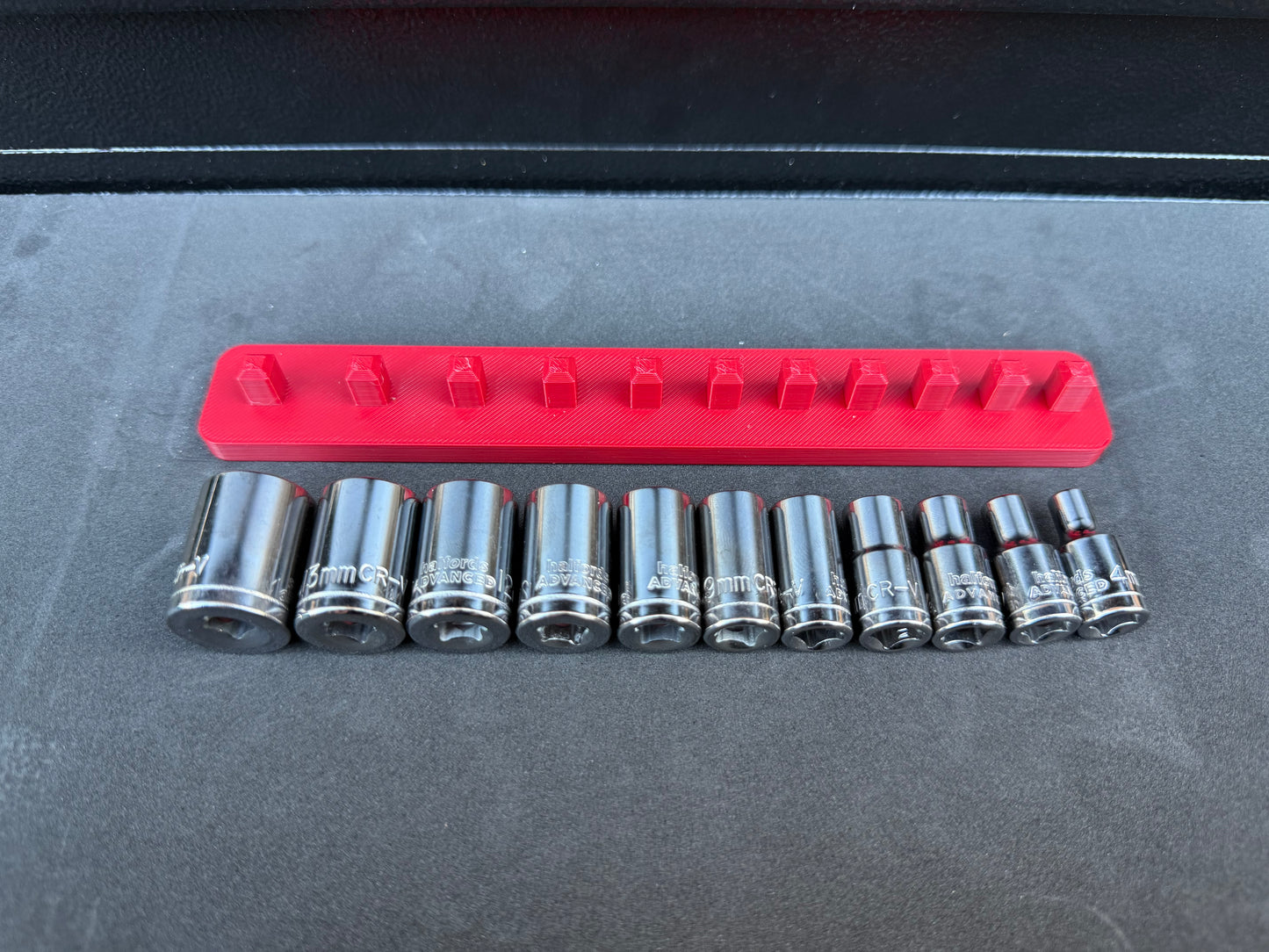 Halfords Advanced 1/4" Shallow Socket Holder (Holds 11)
