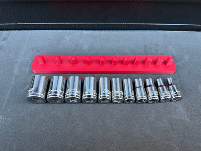Halfords Advanced 1/4" Shallow Socket Holder (Holds 11)