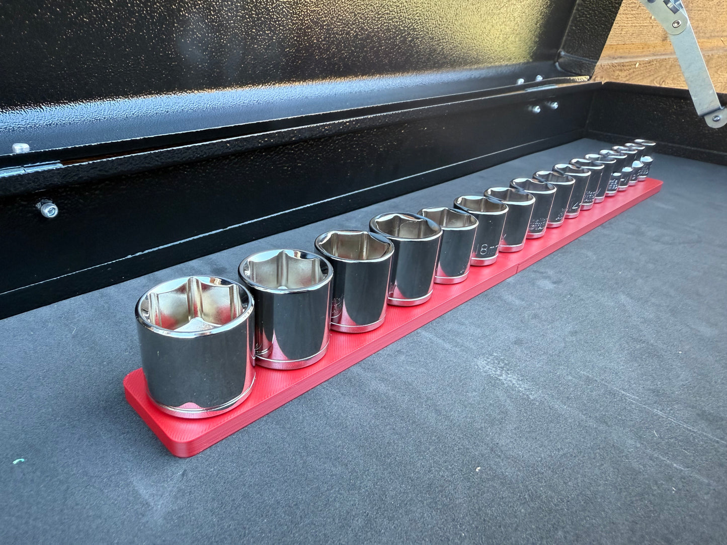 Halfords Advanced 3/8" Shallow Socket Holder (Holds 16)