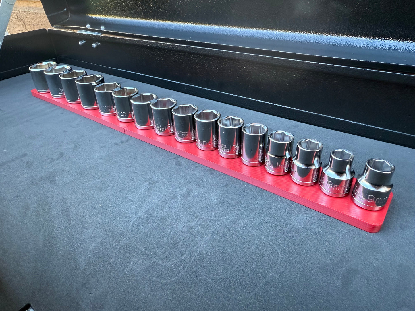 Halfords Advanced 3/8" Shallow Socket Holder (Holds 16)