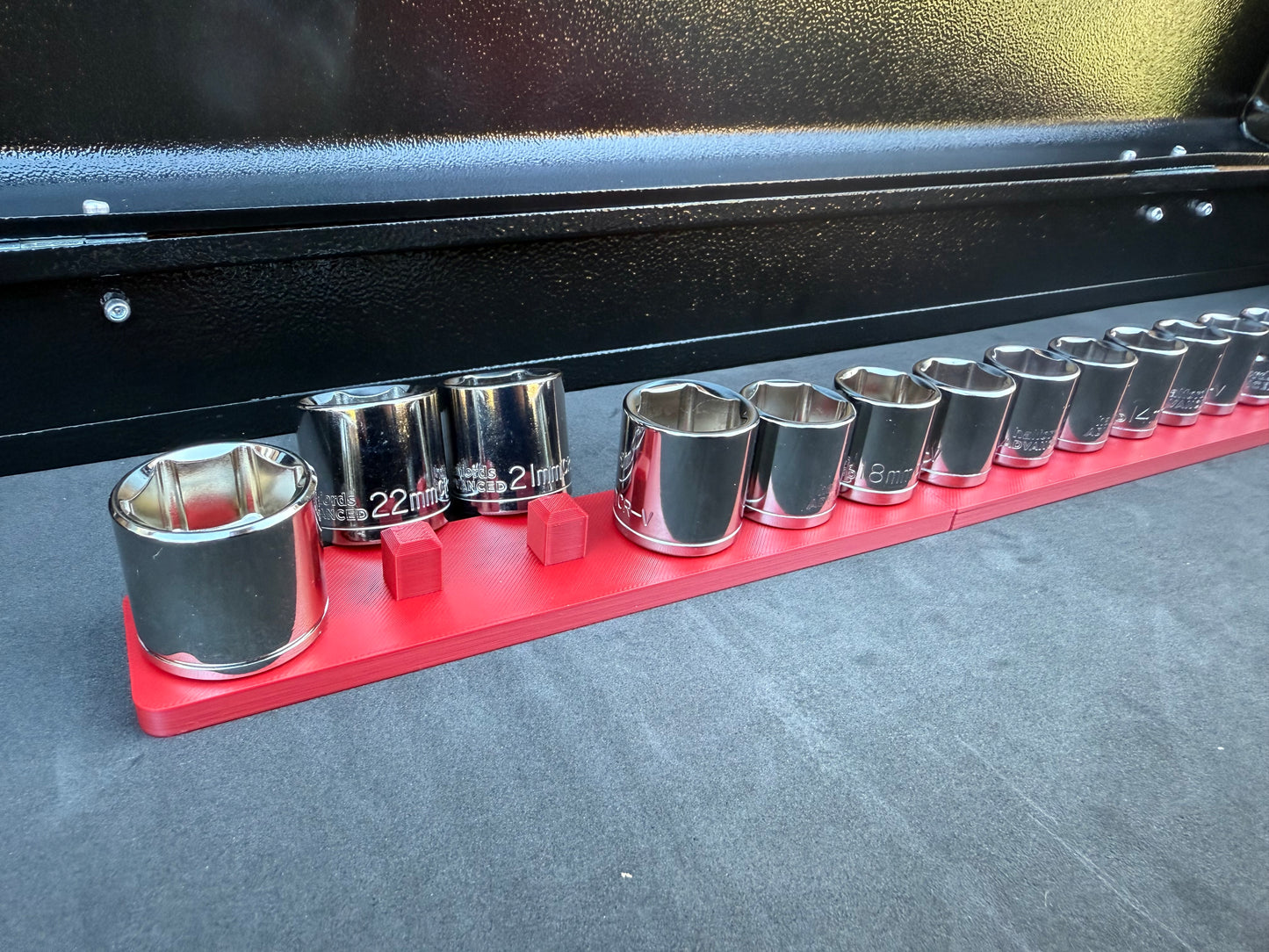 Halfords Advanced 3/8" Shallow Socket Holder (Holds 16)