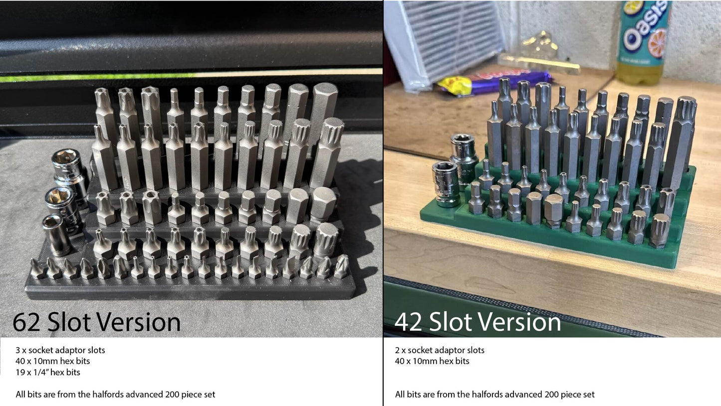Halfords Advanced 10mm Hex Bit Set Holder (from 200pc Set)