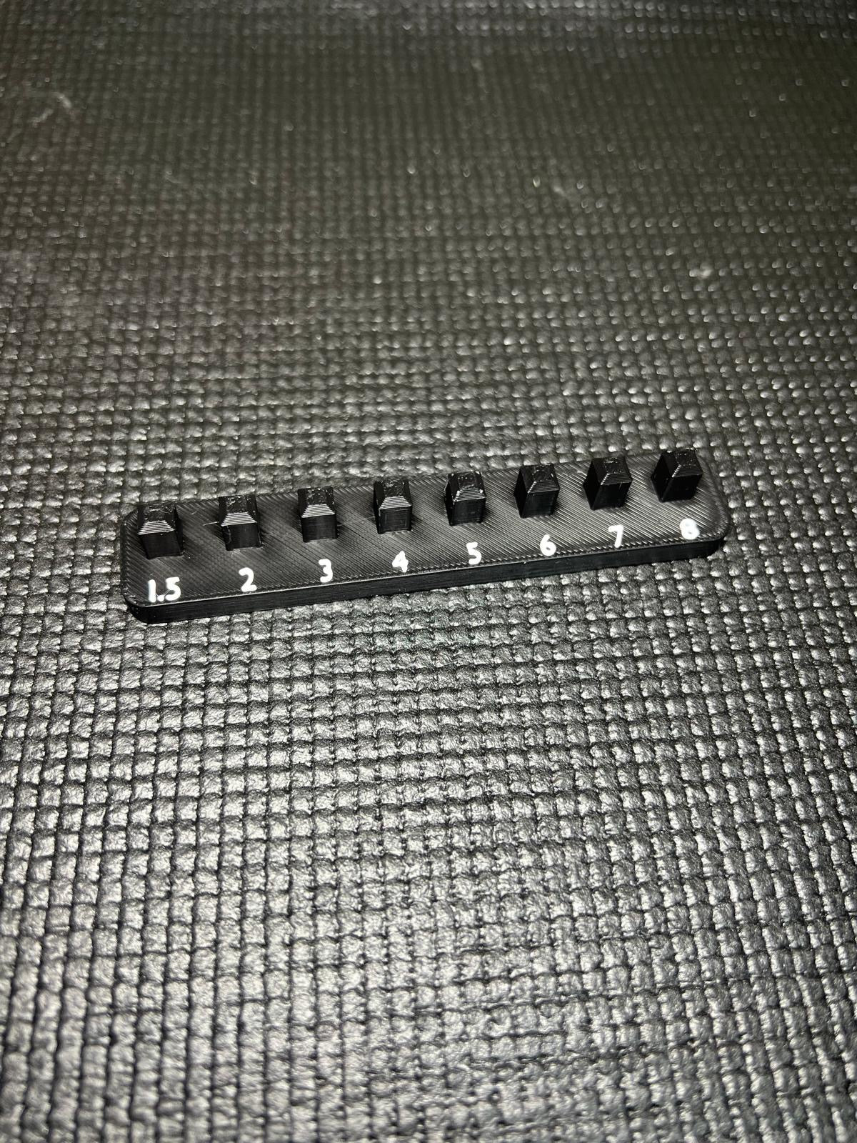 1/4" Hex Bit Socket Set Holder With Numbers