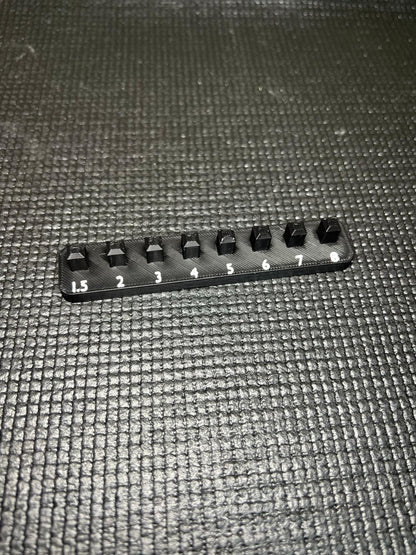 1/4" Hex Bit Socket Set Holder With Numbers