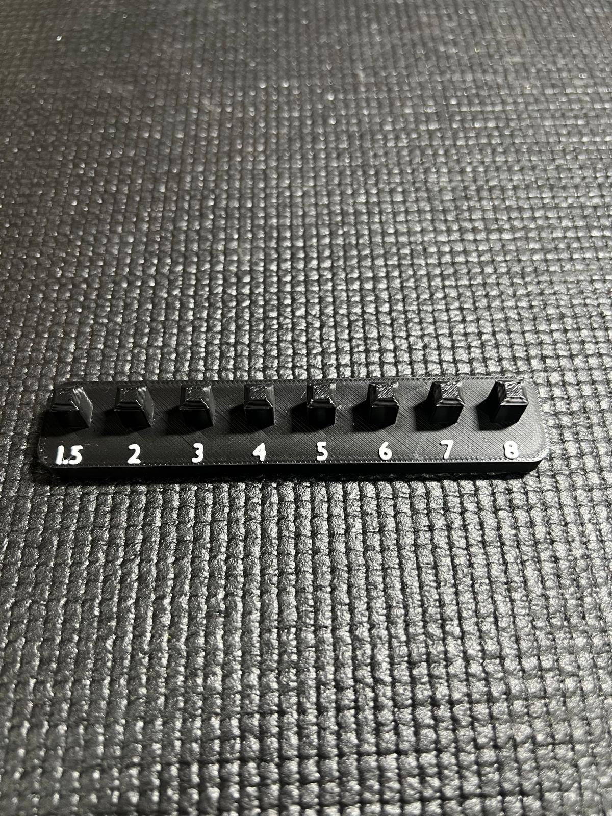 1/4" Hex Bit Socket Set Holder With Numbers