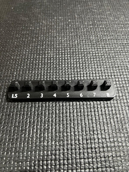 1/4" Hex Bit Socket Set Holder With Numbers