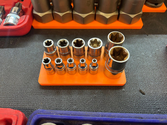 Square E-Torx Socket Holder - Holds 11