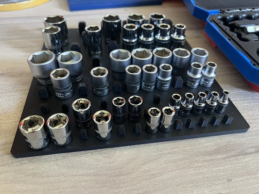 Socket Set Working Tray (Fits 1/4", 3/8" & 1/2")