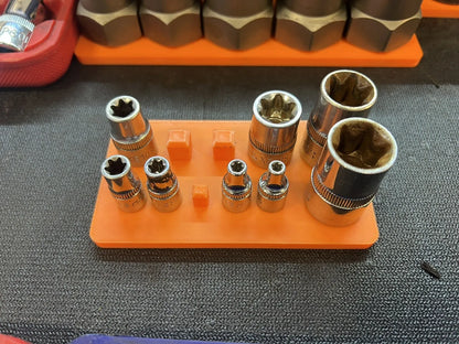 Square E-Torx Socket Holder - Holds 11