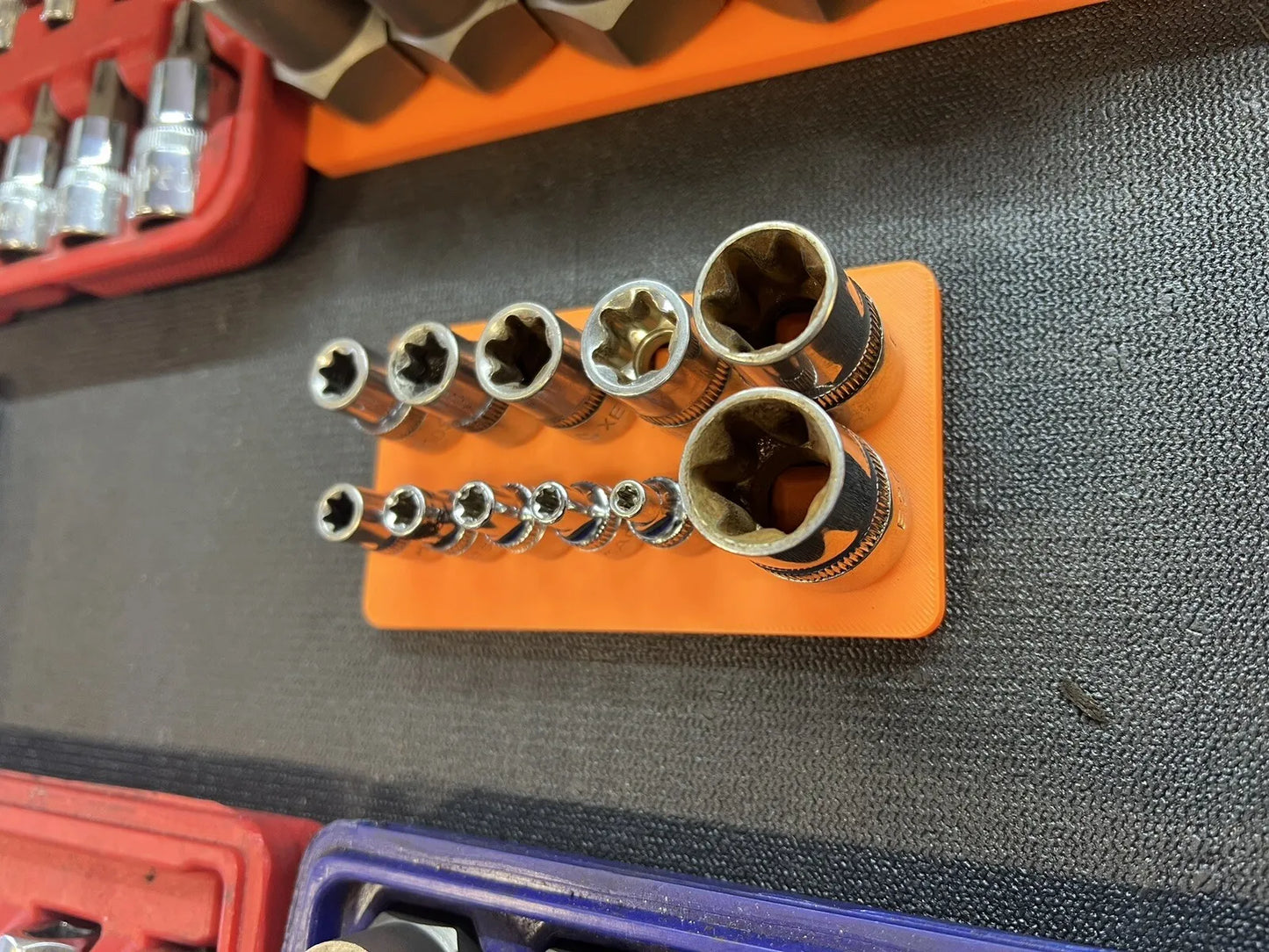 Square E-Torx Socket Holder - Holds 11